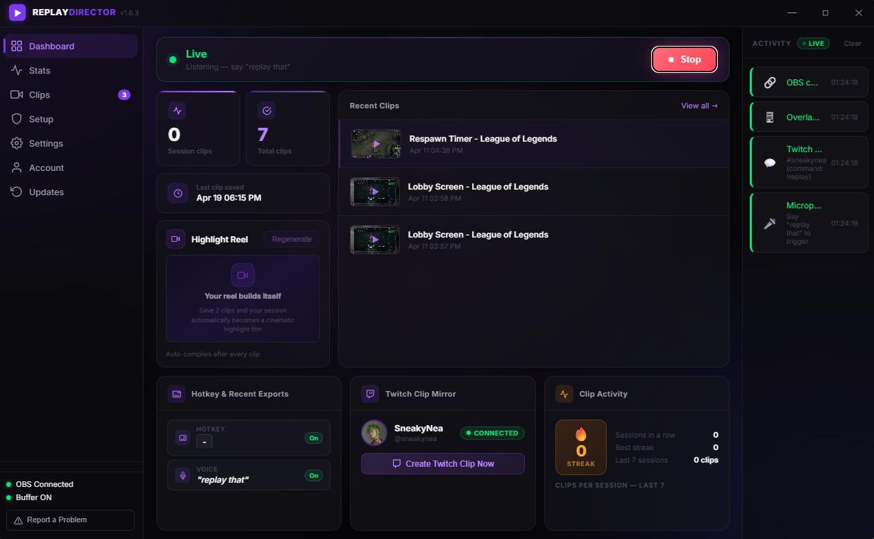 ReplayDirector app
